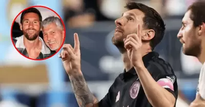 Lionel Messi anota por primera vez despu�s de la muerte de su padre