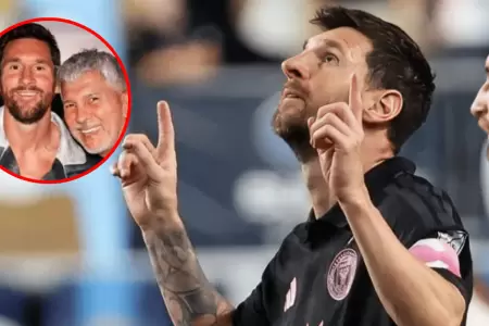 Lionel Messi anota por primera vez despu�s de la muerte de su padre