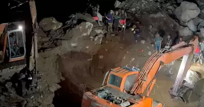 Derrumbe en mina de oro en Colombia.