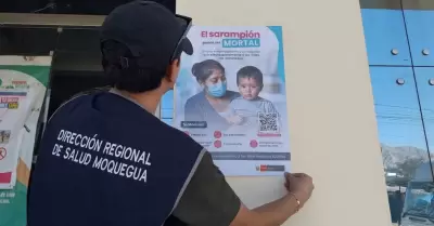 Refuerzan prevenci�n y vacunaci�n ante casos de sarampi�n en Moquegua