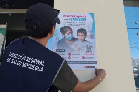 Refuerzan prevenci�n y vacunaci�n ante casos de sarampi�n en Moquegua