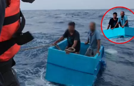 Los hombres se hab�an alejado a m�s de 200 kil�metros del sureste de M�xico.