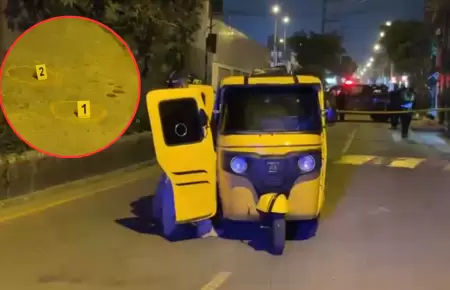 Mototaxista y transe�nte resultan herido en ataque armado en Ate