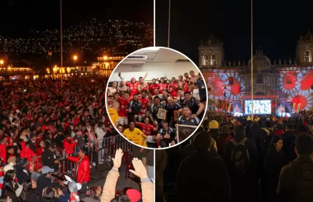 Hinchas de Cienciano festejaron su clasificaci�n a los 4tos de la Sudamericana