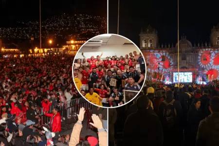 Hinchas de Cienciano festejaron su clasificaci�n a los 4tos de la Sudamericana