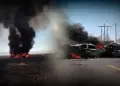 Alarma en Arequipa: tres veh�culos se incendian en la Panamericana Sur tras impacto y tres personas resultan heridas