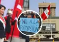 Transportistas se re�nen con la presidenta Keiko Fujimori en la sede del Ministerio del Interior tras convocatoria a paro