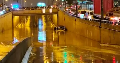 By Pass de VMT sufri� afectaciones durante las lluvias del 16 de agosto.