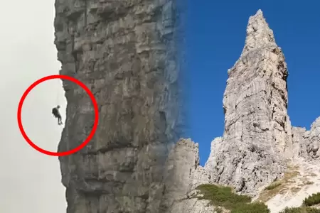 Escalador err� en una maniobra que lo tuvo suspendido por horas.