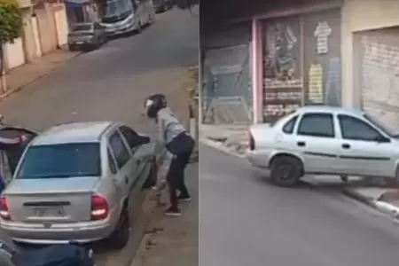 Conductor atropella a dos delincuentes que le acababan de robar
