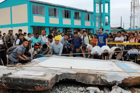 Pared se desploma y cae sobre dos estudiantes de colegio de Iquitos