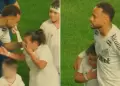 Neymar y su inesperada reacci�n al ver a una ni�a romper en llanto al conocerlo: "Te amo"