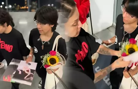 Mon Laferte y pol�mica con joven en aeropuerto