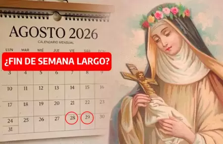 �28 y 29 de agosto: fin de semana largo por Santa Rosa de Lima?