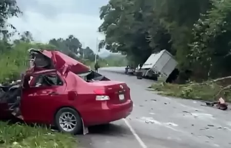 Accidente deja 4 muertos en Hu�nuco