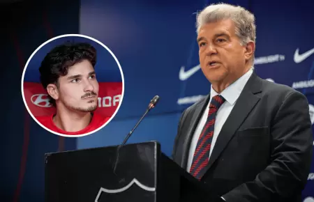 Joan Laporta reafirma oferta del Barcelona por el argentino Juli�n �lvarez