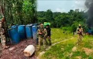 Yavarí: operativo del CU-PUMA destruye dos laboratorios de drogas e incauta armas y toneladas de insumos
