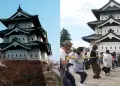 Jap�n: voluntarios logran mover con cuerdas y mucha fuerza la torre de un castillo de 400 toneladas