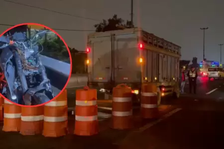 Motociclista muere al impactar contra cami�n de carga pesada