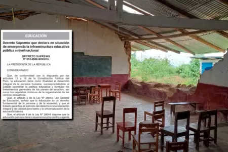 Poder Ejecutivo declar� en emergencia la infraestructura educativa p�blica a niv