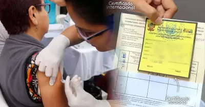 Certificado internacional de vacunaci�n contra la fiebre amarilla.