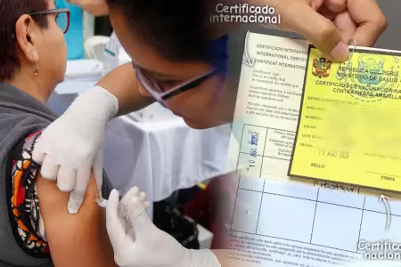 Certificado internacional de vacunaci�n contra la fiebre amarilla.