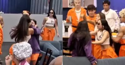 Samahara Lobat�n pelea con otra integrante de reality