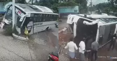 Bus que trasladaba invitados de una boda se despista y deja m�s de 30 heridos