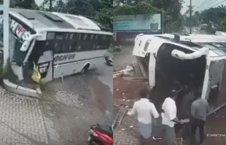 Bus que trasladaba invitados de una boda se despista y deja m�s de 30 heridos