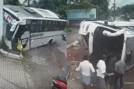 Bus que trasladaba invitados de una boda se despista y deja m�s de 30 heridos