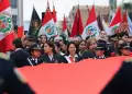 Keiko Fujimori participa de en la solemne Procesi�n de la Bandera en Tacna por el 97 aniversario
