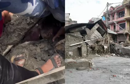 Rescatan con vida a ni�a que permaneci� 60 horas en Nepal