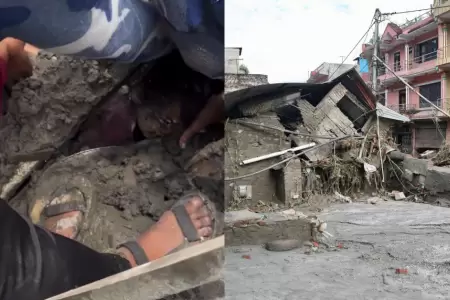 Rescatan con vida a ni�a que permaneci� 60 horas en Nepal