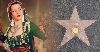 Yma S�mac y su estrella en Hollywood