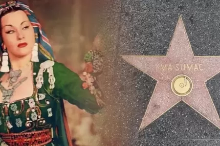 Yma S�mac y su estrella en Hollywood