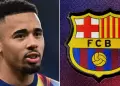 El nuevo '9' del FC Barcelona ser�a el brasile�o Gabriel Jes�s tras frustrado intento de fichar a Juli�n �lvarez