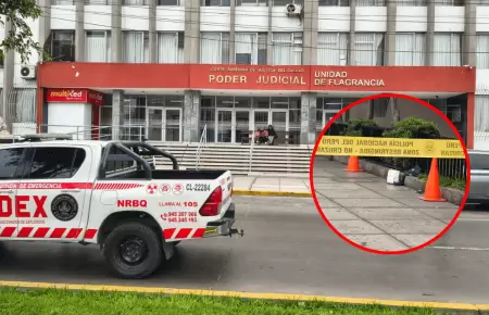 Hallan presunta granada en los exteriores del Poder Judicial del Callao