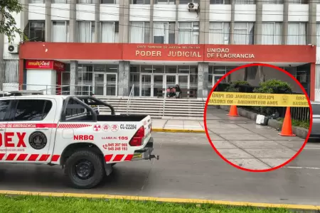 Hallan presunta granada en los exteriores del Poder Judicial del Callao