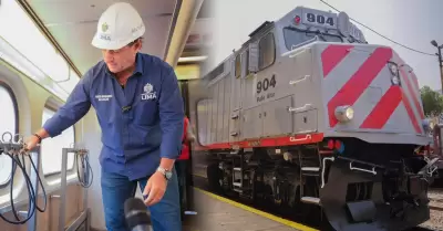 El alcalde anunci� la operatividad de los trenes.
