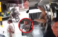 Motociclista se salva de milagro tras chocar contra un bus: vehículo tenía la puerta abierta