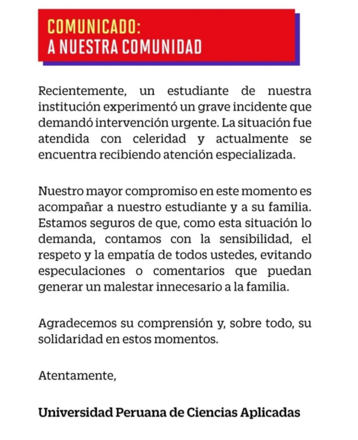 Comunidad de la Universidad de Ciencias Aplicadas (Captura)
