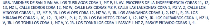 Corte en SJL.