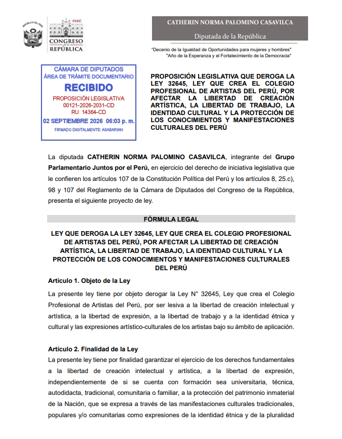 Proyecto de ley.