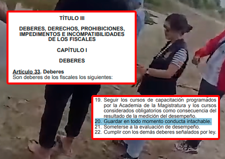 Conducta de fiscal contravendría con la Ley de Carrera Fiscal.