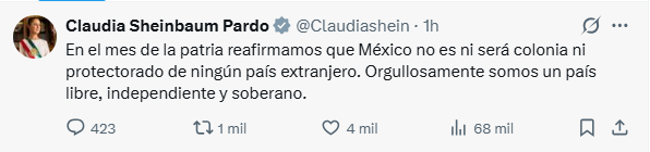 Reacci�n de Claudia Sheinbaum