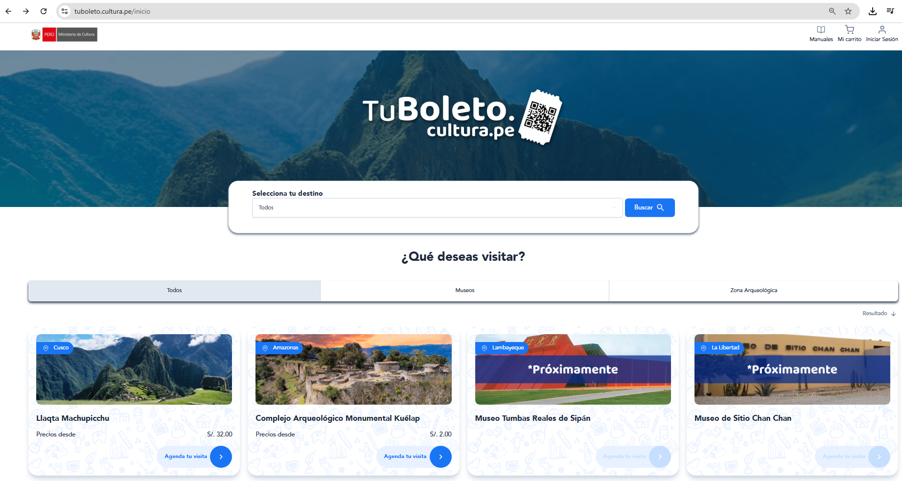 Las entradas para acudir a Machu Picchu se podrán comprar en tuboleto.cultura.pe (Captura)