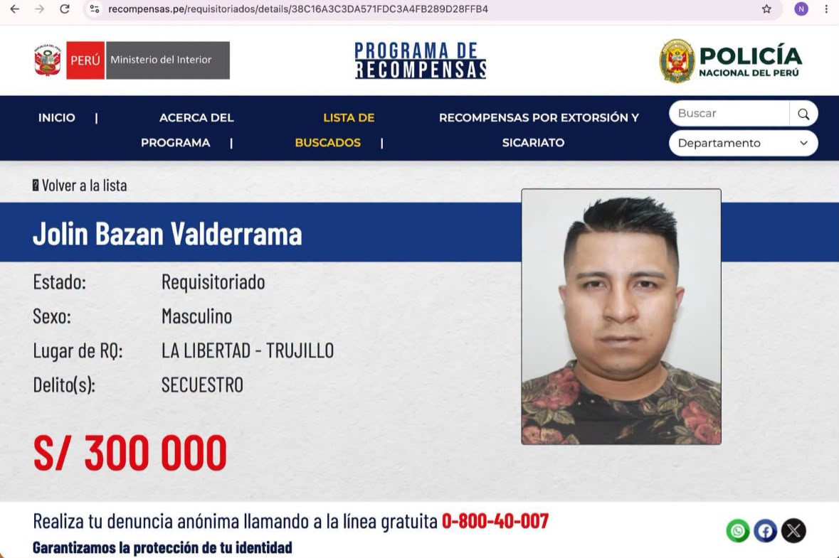 Cabecilla de 'La Nueva Jaur�a' es incluido en la lista.