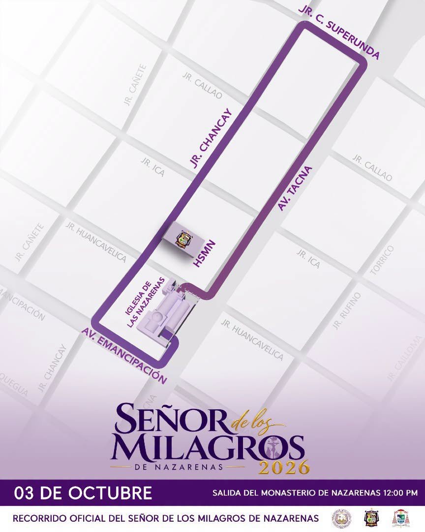 Primer recorrido del Señor de los Milagros