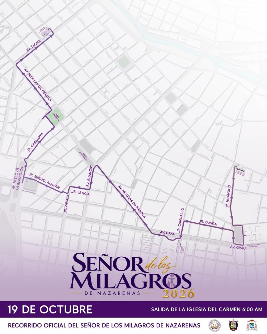 Tercer recorrido del Señor de los Milagros