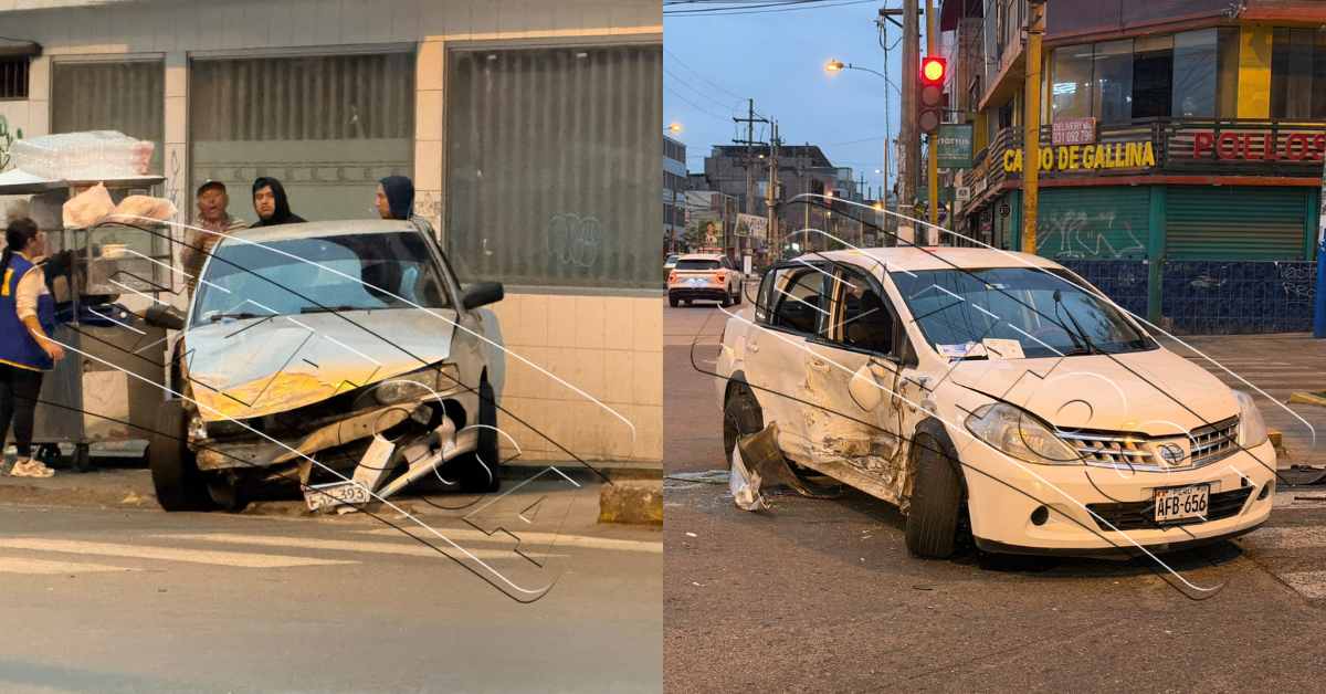 Auto del presunto culpable (izquierda) - auto de la víctima mortal (derecha)